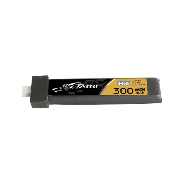 Tattu 300mAh 3.8V High Voltage 75C 1S1P Lipo Battery Pack With BT 2.0 Plug 