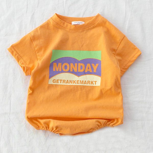 BV01980 質感Monday圖案短袖包屁衣 質感,圖案,Logo,短袖,包屁衣,Monday,圖案,