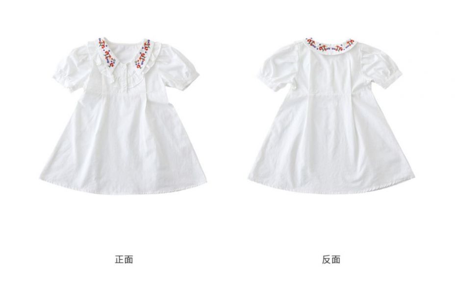 BV1666 春夏新款 民族風刺繡洋裝母女親子裝 春,夏,新款,民族風,刺繡,洋裝,母女,親子裝,母女裝,