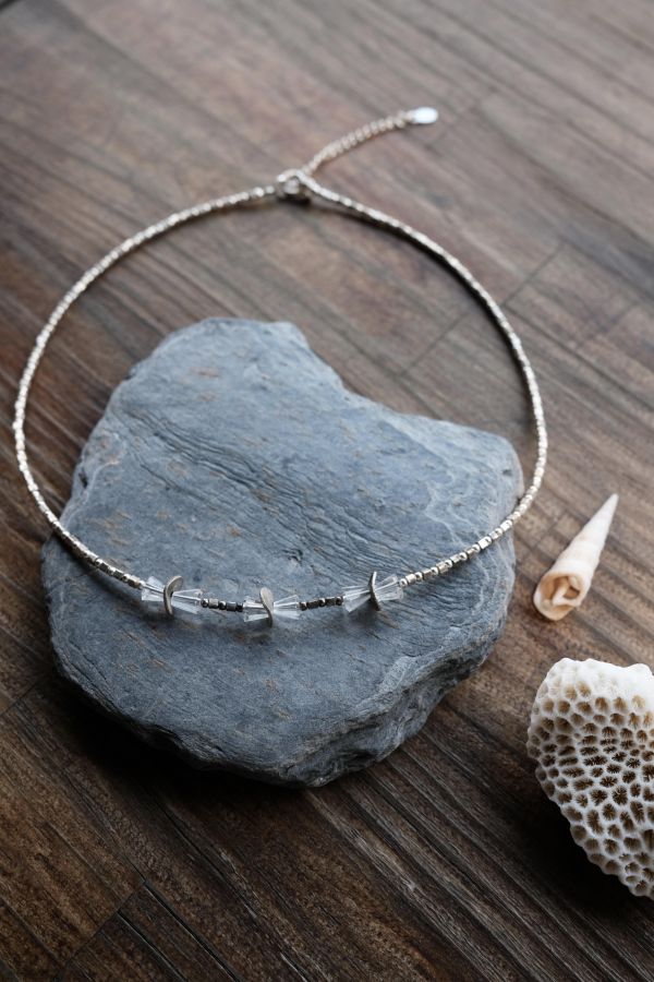 水晶純銀圓項鍊 #水晶 #純銀圓項鍊