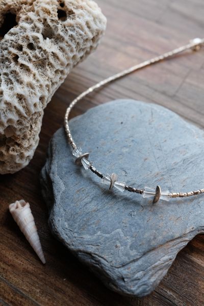 水晶純銀圓項鍊 #水晶 #純銀圓項鍊