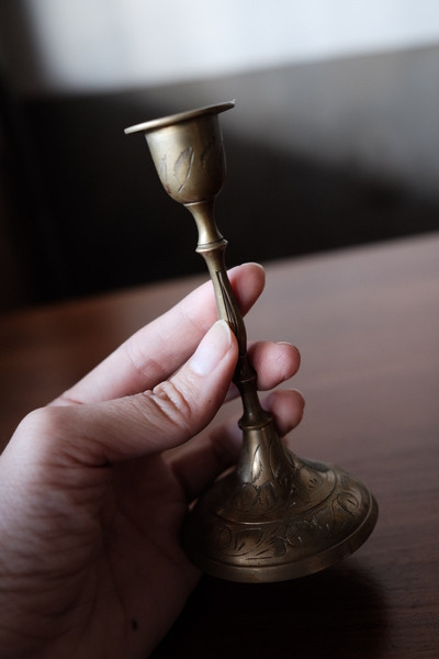 老件｜黃銅燭台 