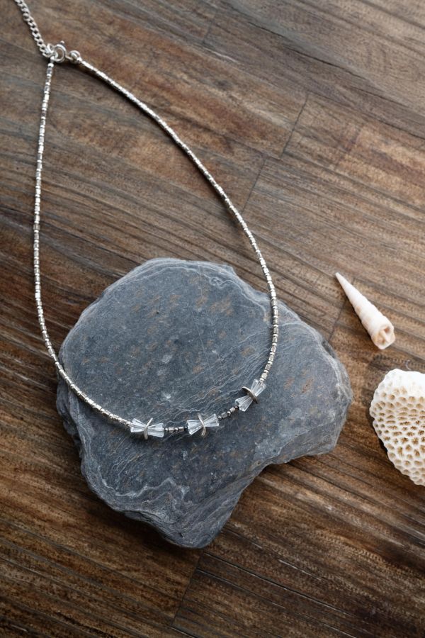 水晶純銀圓項鍊 #水晶 #純銀圓項鍊