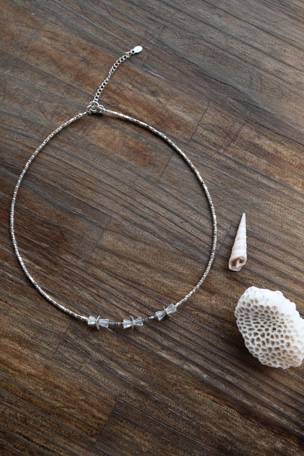 水晶純銀圓項鍊 #水晶 #純銀圓項鍊