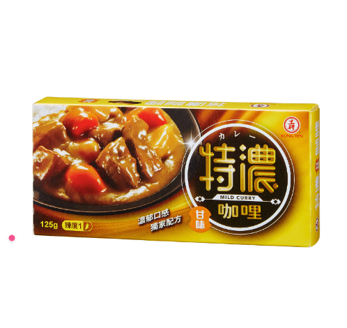【工研】特濃咖哩-甘味(125克/盒)全素 崇華齋,素粽,素食,蔬食,,五穀粽,素食網購,得來素,咖哩,工研,樂膳