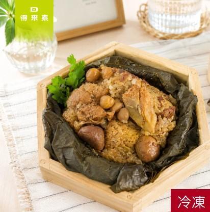 【得來素】猴菇荷葉粽2入300克-全素) 崇華齋,素粽,素食,蔬食,素粽預購,素食粽子,端午節預購,五穀粽,素食鹼粽,素食網購,得來素,荷葉粽,猴頭菇