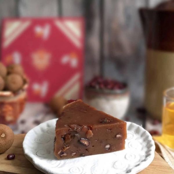 【好吃吃好】柴燒桂圓紅豆年糕450克(純素) 好吃吃好,春節限定,手工,柴燒桂圓紅豆年糕,年糕