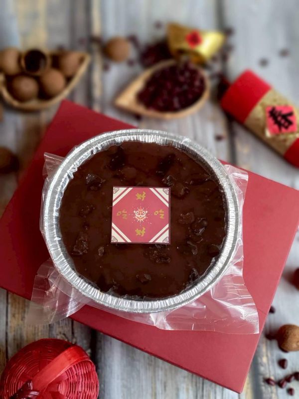 【好吃吃好】柴燒桂圓紅豆年糕450克(純素) 好吃吃好,春節限定,手工,柴燒桂圓紅豆年糕,年糕