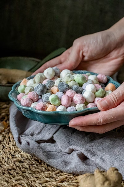 【食誠良品】七彩福氣小湯圓(300克/包)全素 手作湯圓,元宵,湯圓,無添加湯圓,素食湯圓,純糯米湯圓,七彩五行湯圓,傳統手工湯圓,冬至甜品