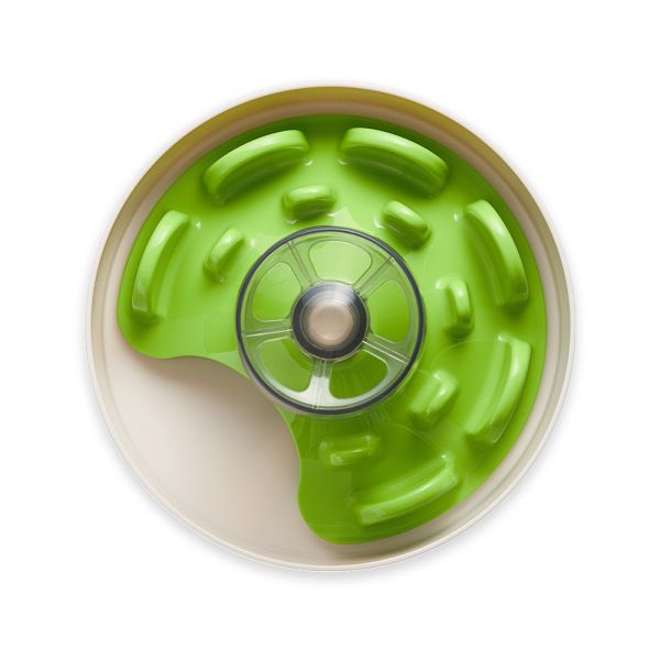 旋轉益智慢食碗(UFO迷宮-藍) 