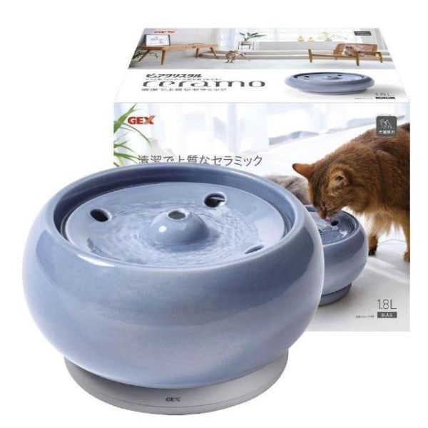 GEX57690全陶瓷時尚抗菌飲水器1.8L藍色 