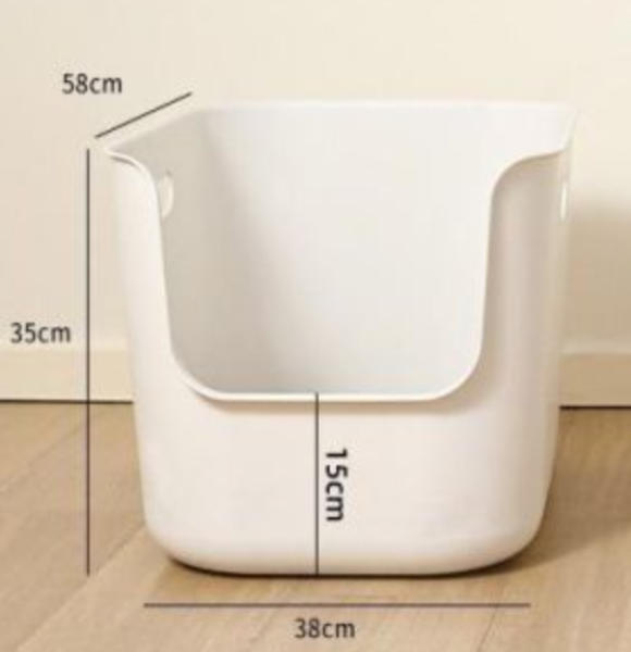 (白)巨無霸加高手提貓砂盆58*38*35cm 