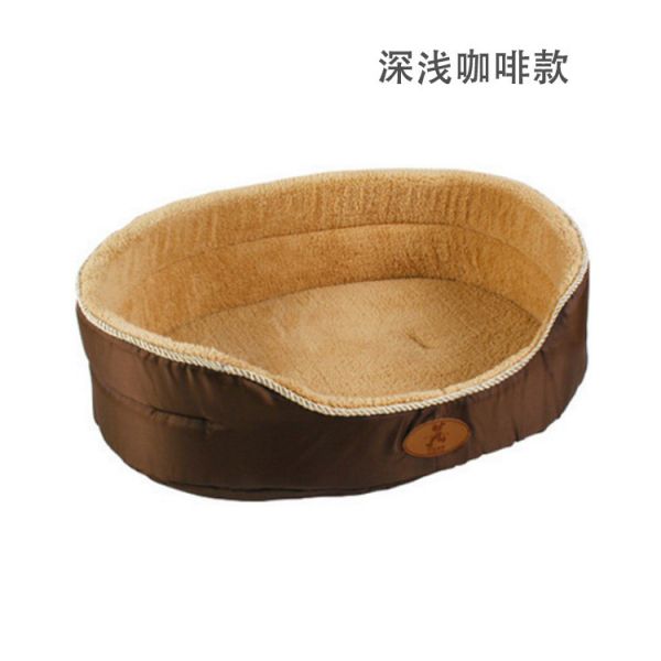 HOOPET駝色波點床 