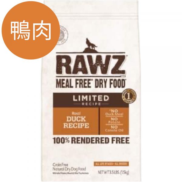 納茲RAWZ單一全鮮肉無榖自然狗糧3.5LB鴨肉 