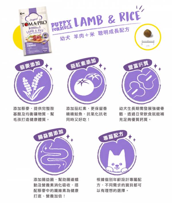 優格幼犬羊肉+米聰明成長配方 
