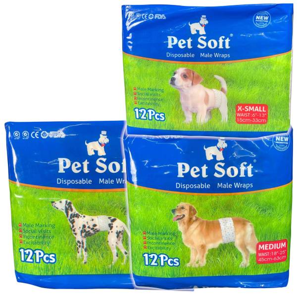 PETSOFT公狗禮貌帶12片 