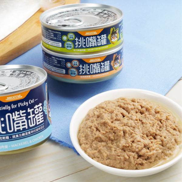 汪喵挑嘴貓無膠主食罐80G 