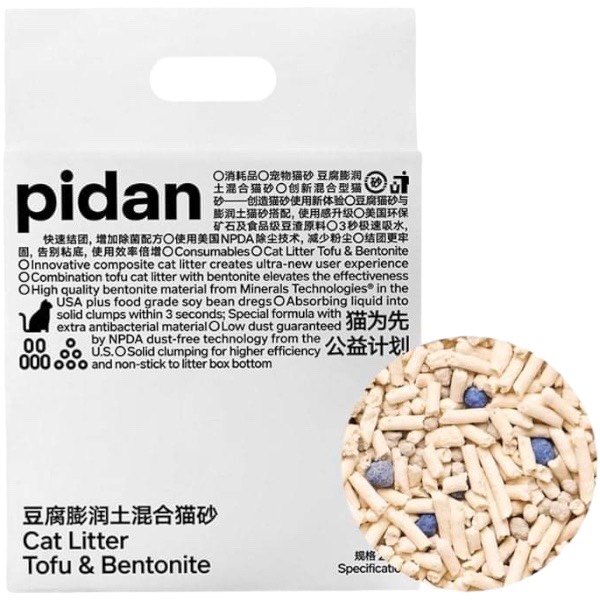 PIDAN混和砂2.4kg/5.2kg豆腐+礦砂 