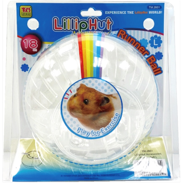 愛鼠運動大滾球18cm(透明白) 
