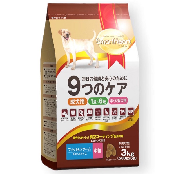 慧心機能犬糧(肉鹼)中顆粒3kg 