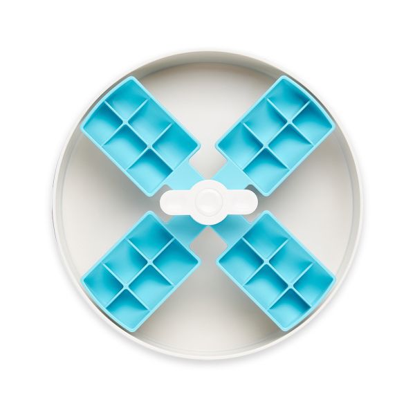 旋轉益智慢食碗(風車-藍) 