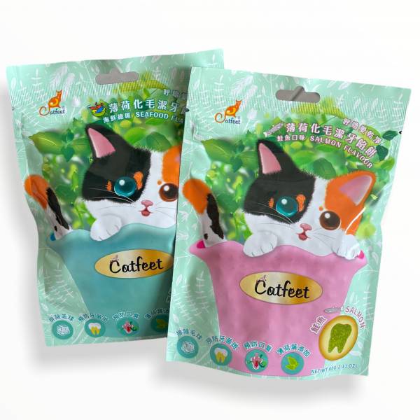CATFEET呼嚕愛乾淨薄荷化毛潔牙餡餅60g 
