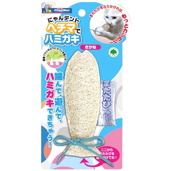 絲瓜魚型刷牙玩具(木天寥添加) 