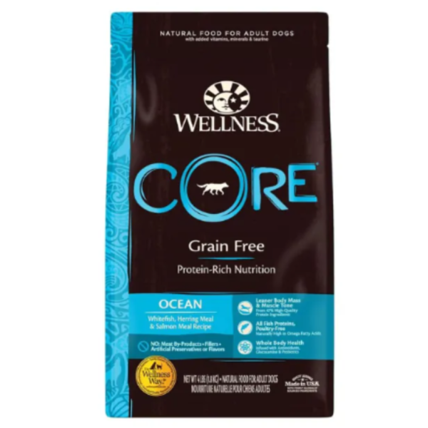 WELLNESS CORE無榖成犬-深海魚4LB 