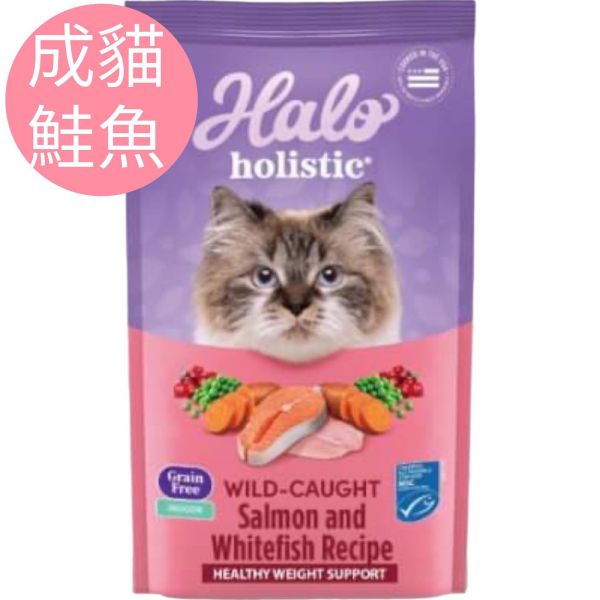 Halo嘿囉成貓無穀野生鮭魚燉白魚 