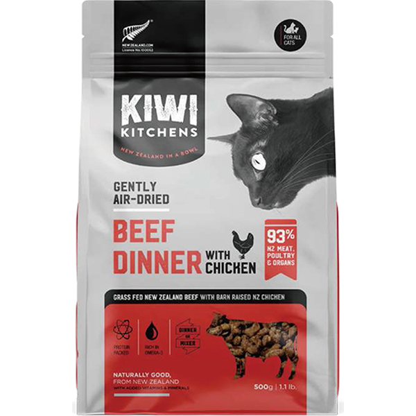 KIWI奇異廚房醇鮮風乾貓糧(原野牧牛+穀飼嫩雞)50g 