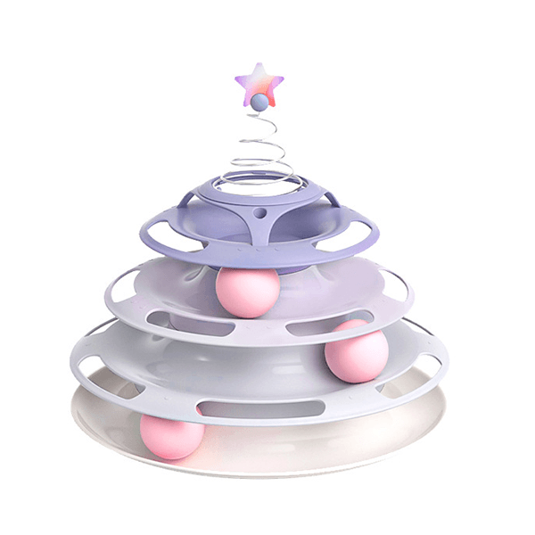 (紫)三層轉盤+可拆"星星"29*25cm 