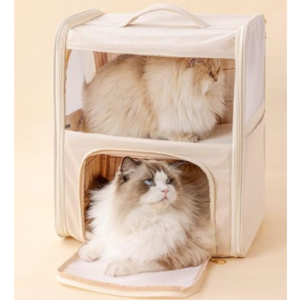 DJK90可拆雙層貓雙肩包 