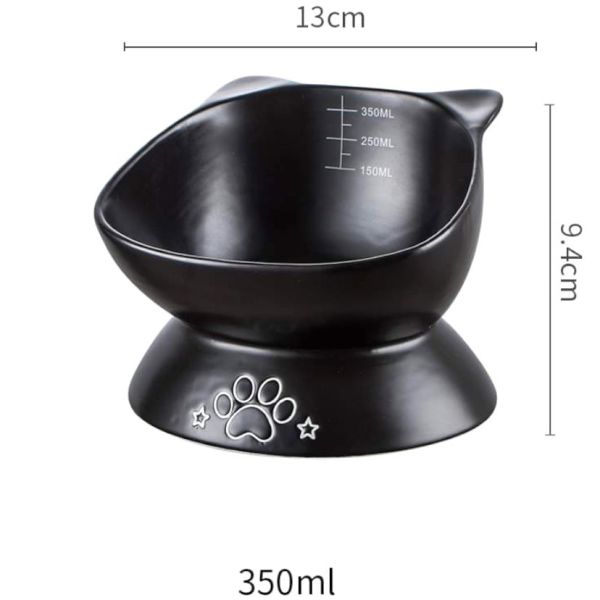 高腳貓耳陶瓷碗 