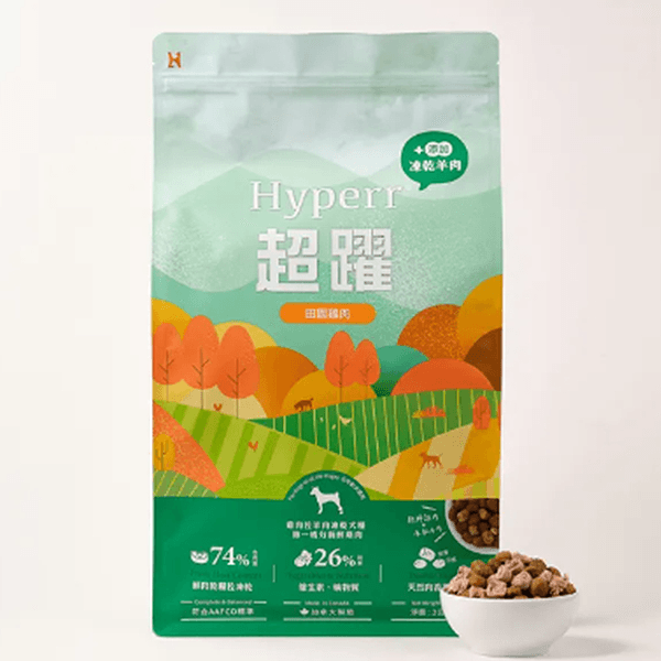 超躍狗無穀鮮肉雞肉糧+羊凍乾300g 