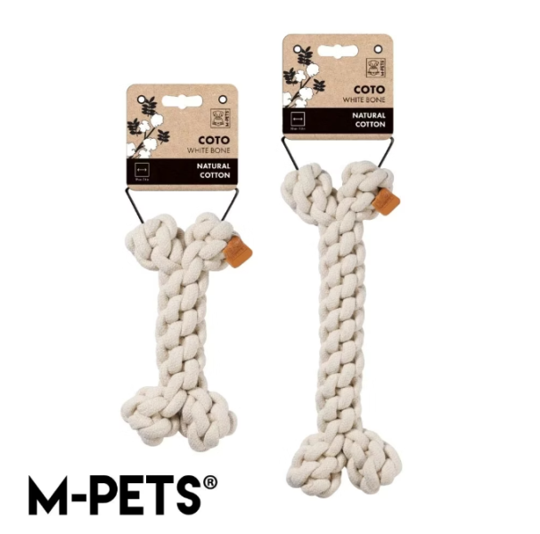 M-PETS天然棉骨形潔牙繩(2色) 