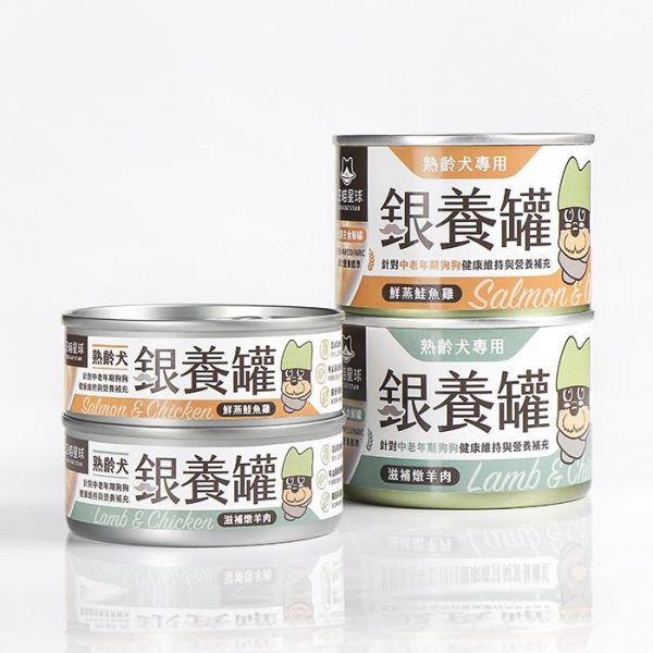 汪喵星球熟齡犬95%低鈉無膠主食罐80g&165g 