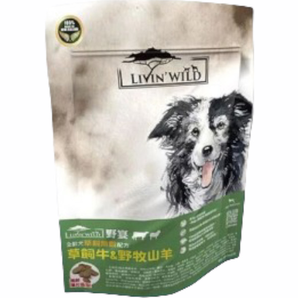 野宴全齡犬草飼無穀配方-草飼牛+野牧山羊 