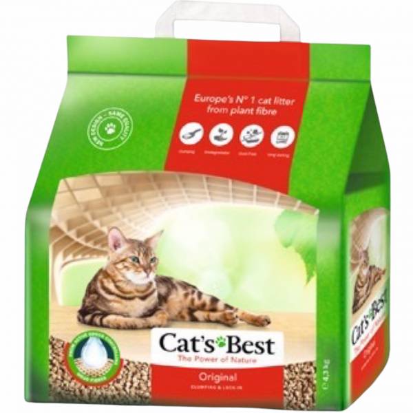 CAT'S BEST凱優紅標凝結木屑砂10L 