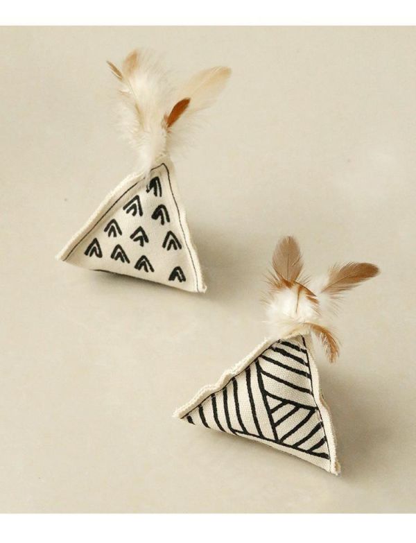 三角羽毛貓薄荷包(圖案隨機出貨) 