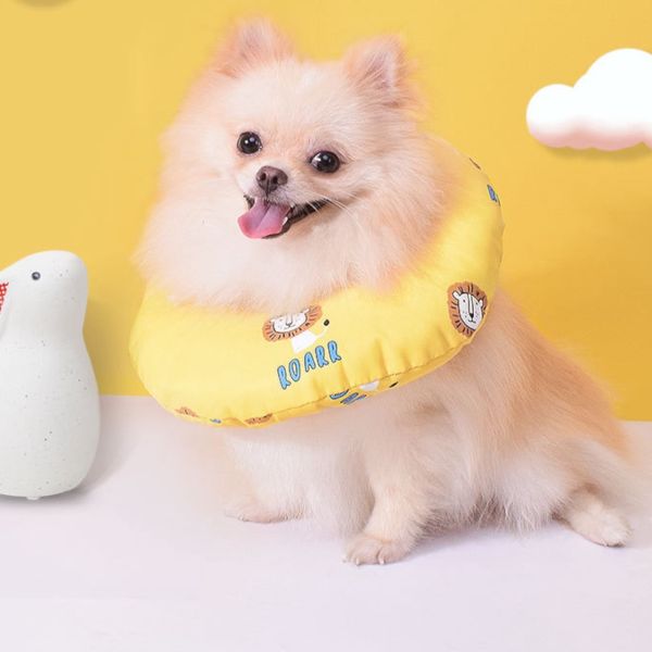狗伊麗軟頭套黃獅子 