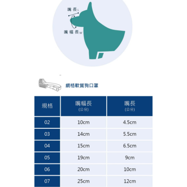 雙色尼龍網犬口 