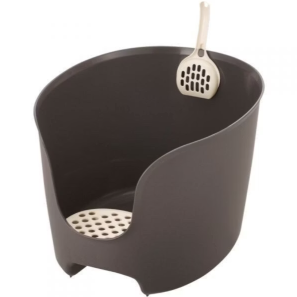 Richell拉普蕾圍牆貓廁所摩登灰 