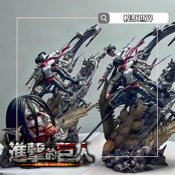 【海外代購】【55CM】良辰工作室 最終之戰 三笠兵長vs始祖巨人 巨人,GK,雕像,模型,玩具,公仔,模獸,魔獸,盒玩,新竹模型,新竹景點,火影忍者,naruto,海賊王,遊戲王,鬼滅之刃,精靈寶可夢,七龍珠,死神
