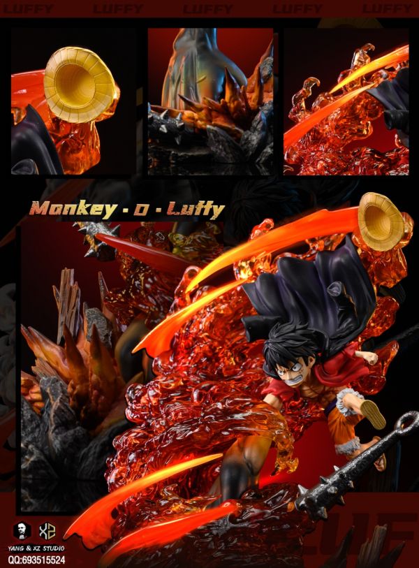 【海外代購】【25CM】XS工作室 業火魯夫 魯夫,GK,雕像,模型,玩具,公仔,模獸,魔獸,盒玩,新竹模型,新竹景點,火影忍者,naruto,海賊王,遊戲王,鬼滅之刃,精靈寶可夢,七龍珠,死神