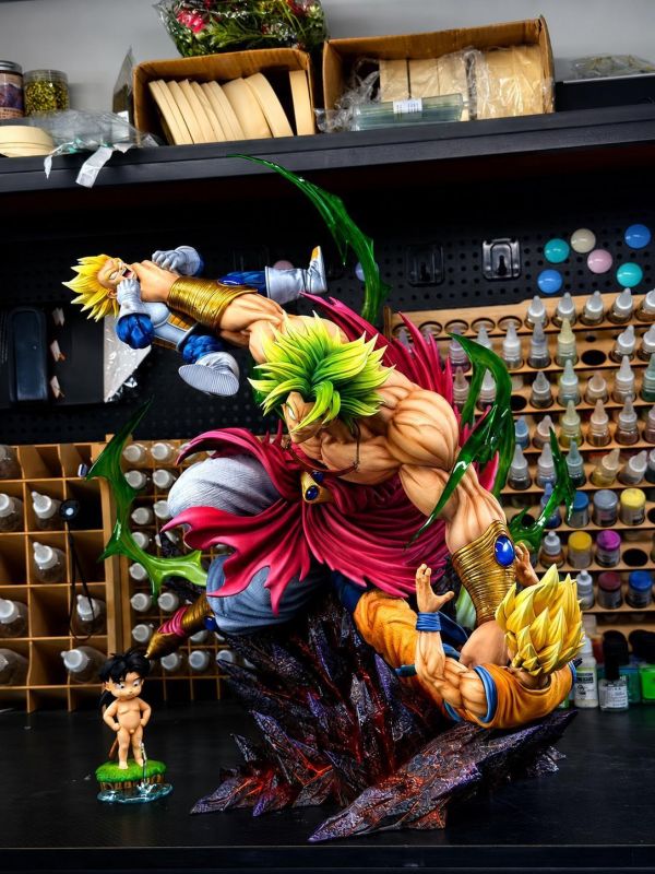 【預定】【81CM】億獸工作室 布羅利VS悟空 貝吉塔 