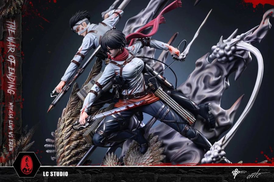 【海外代購】【55CM】良辰工作室 最終之戰 三笠兵長vs始祖巨人 巨人,GK,雕像,模型,玩具,公仔,模獸,魔獸,盒玩,新竹模型,新竹景點,火影忍者,naruto,海賊王,遊戲王,鬼滅之刃,精靈寶可夢,七龍珠,死神