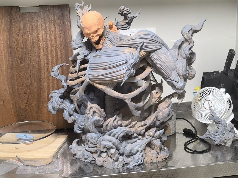 【預定】【69CM】AZ工作室 艾倫&骨架巨人 