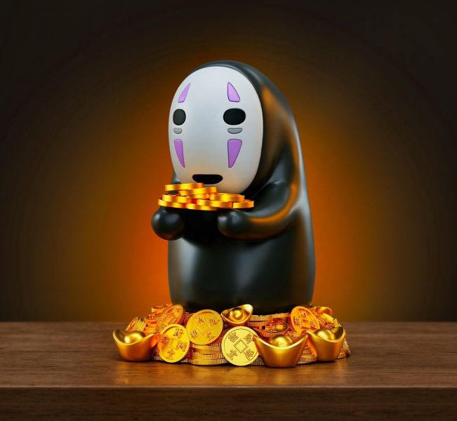 【預定】【10CM】WAWA工作室 招財無臉男 