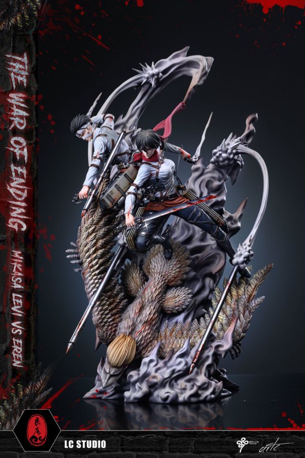 【海外代購】【55CM】良辰工作室 最終之戰 三笠兵長vs始祖巨人 巨人,GK,雕像,模型,玩具,公仔,模獸,魔獸,盒玩,新竹模型,新竹景點,火影忍者,naruto,海賊王,遊戲王,鬼滅之刃,精靈寶可夢,七龍珠,死神