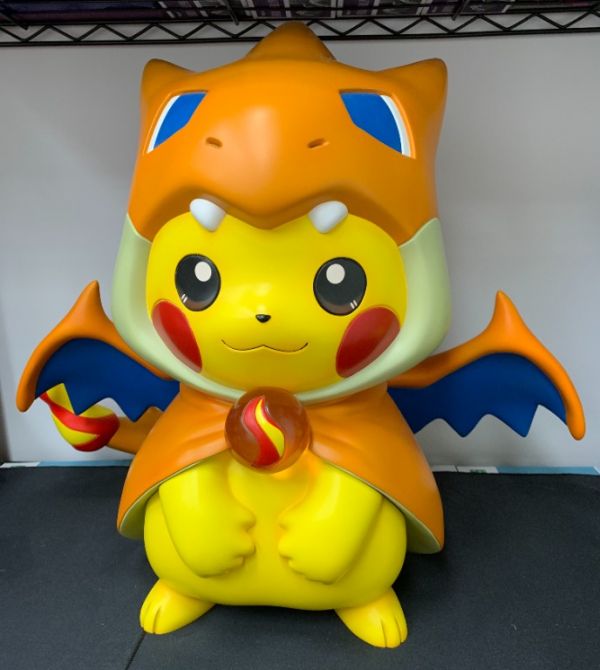 【海外代購】【45CM】寶可夢研究所 1/1 XY皮卡丘噴火龍 